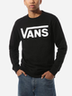 Bluza bez kaptura męska Vans Classic Crew M Czarna (193392129098) - obraz 1