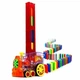 Конструктор іграшка-поїзд доміно, DOMINO Happy Truck sciries COLORS 100 деталей - изображение 1