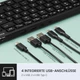 Бездротова Bluetooth-клавіатура Perixx PERIBOARD-615B USB-концентраторами, підсвітка(німецька розкладка) - зображення 5