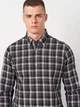 Рубашка хлопковая мужская Springfield 7396414-90 S Черный/Белый/Красный (8433299836746) - изображение 4