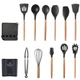 Набір кухонних предметів Kitchen Set 13 предметів Силікон Чорний - зображення 4
