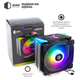 Процессорный кулер QUBE QB-OL1000GT (120mm/4pin/700-1800RPM/37.2dBA/4 тепл. трубки/3pin 5V ARGB) - изображение 4