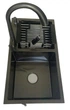 Мойка Kroner KRP Schwarze 7843ZHM PVD 30/10 мм две чаши + смеситель для кухни Luminex выдвижной из латуни (7843..) - изображение 1