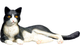 Figurka Mojo Farm Life Cat Lying Black and White 3.5 cm (5031923873674) - obraz 3