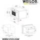 Вбудована мікрохвильова піч Weilor WBM 2551 GW - изображение 13