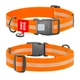 Ошейник для собак водостойкий WAUDOG Waterproof с QR паспортом, светоотражающий, пластиковый фастекс, XXL, Ш 40 мм, Дл 46-70 см, оранжевый - изображение 2