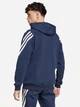 Толстовка на блискавці чоловіча Adidas M Fi 3S Fz IW8568 M Синя (4067896670607) - зображення 2