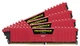Пам'ять для настільних комп'ютерів Corsair 16 GB (4X4GB) DDR4 2400 MHz Vengeance LPX Red (CMK16GX4M4A2400C14R) - зображення 1