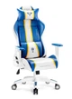 Комп'ютерне крісло для геймера Diablo Chairs X-One 2.0 White/Blue - зображення 1