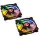 Вентилятор Raijintek Auras RGB 120mm 2-pack (0R400037) - изображение 1