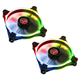 Вентилятор Raijintek Macula 12 Rainbow LED RGB Dual Pack 2x120mm (0R400058) - изображение 1