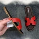 Шлепанцы женские Inblu кожаные красные на тонкой подошве 38 р (24,5 см) 4498 - изображение 3