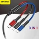 Універсальний шнур для заряджання телефону Awei CL-971 3в1, Lightning, microUSB Type-с (1010610-Other) - зображення 2