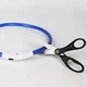 Светодиодный Lesko Blue M LED ошейник L-18 USB светящийся водоотталкивающий для собак и котов - изображение 3