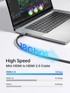 Кабель Jsaux miniHDMI to HDMI 2.0 4K@60Hz 18Gbps Bi-Directional 90 Degree Down Angle 2м - зображення 6