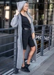Кардиган з капюшоном Сірий 44-48 Oversize 000005355 - зображення 1