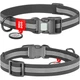 Ошейник для собак водостойкий WAUDOG Waterproof с QR паспортом, светоотражающий, пластиковая пряжка-фастекс, размер L, 34-49 см 25 мм Серый (261411) - изображение 1