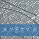 Панель декоративная с рельефным рисунком 3D Sticker Wall Silver 700x700x6mm (D) SW-00001951 - изображение 4
