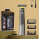 Аккумуляторный триммер для бороды и тела Micro Trimmer портативный для сухого бритья с 3 насадками - изображение 1