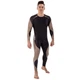 Мужской спортивный комплект рашгард + тайтсы Domino 210-7 размер 2XL (180-185см) Black-Brown - изображение 1