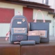 Рюкзак 4 в 1 шкільний для дівчинки XGO BAG (набір: рюкзак, шоппер, пенал, сумочка), голубий - зображення 1