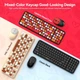Бездротова Клавіатура та Миша TWolf TF350 2.4G ретро стиль 1600 DPI USB brown - зображення 7