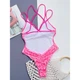 Цельный купальник с леопардовым принтом - розовый/леопард L (KUP-CIL-PINK-LEO) - изображение 7
