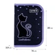 Пенал школьный для девочки Kite Catsline "Киса" 20х14х3.9 см 1 отделение с 1 отворотом каркасный на молнии темно-синий с фиолетовым (K24-621-3) - изображение 3