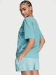 Пижама (футболка + шорты) Victoria's Secret Cotton Short Tee-Jama Set XS бирюзовая - изображение 2