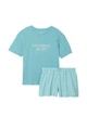 Піжама (футболка + шорти) Victoria's Secret Cotton Short Tee-Jama Set L бірюзова - зображення 3