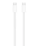Кабель швидкої зарядки для Apple iPhone 15/15 Plus/15 Pro Max , iPhone 16/16 Plus/16 Pro Max, Samsung, Huawei, Xiaomi, Meizu, Vivo, Oppo Швидка зарядка Type-C для Type-C (USB-C - USB-C) 60W 1м Woven White - зображення 4