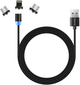 Кабель ColorWay USB - 3в1 Lightning + MicroUSB + Type-C Magnetic 2.4а 1м Black - изображение 2