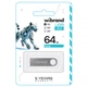 Флешка металева моноблок Flash Wibrand WI2.0/PU64U1S USB 2.0 Puma 64Gb Silver - зображення 2