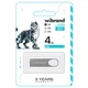 Флеш-накопитель металлический брелок моноблок Flash Wibrand WI2.0/IR4U3S USB 2.0 Irbis 4Gb Silver - изображение 1