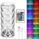 Настольная лампа ночник Роза RGB Crystal Rose. Проекционный светильник торшер Rose Diamond Table Lamp кристалл серсорная c пультом - изображение 11