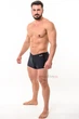 Плавки для бассейна и пляжа спортивные мужские боксёрки ACTIX черные [серия PRO] [M33305-L] L - изображение 4