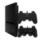 Набор Консоль Sony PlayStation 2 Slim SCPH-7xxx Chip Black Б/У + Геймпад DualShock 2 SCPH-10010 - изображение 1
