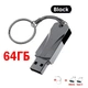 Флеш накопитель-память в металлическом корпусе USB3.0 + переходники TYPE-C+Micro USB 64GB 487 Black - изображение 1