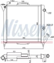 Радиатор охлаждения двигателя RENAULT SUPER, NISSENS (63867) - изображение 1