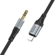 Аудио Кабель AUX to Lightning- Hoco UPA26 (1 метр, Aux 3.5mm - Lightning, TPE, переходник) - Черный - изображение 5
