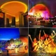 Проекційний світильник Sunset Lamp RGB з USB 16 кольорів заходу сонця світанку з пультом - зображення 3