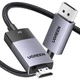 Кабель UGREEN&nbsp;DP115 Перехідник DisplayPort to HDMI 8K HDR, Dolby, HDCP2.3, DSC1.2a, 32.4 Гбіт/с плетений, сумісний з монітором Dell, HP, HDTV, AMD NVIDIA Grey (80395) - зображення 3