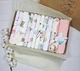 Набор для новорожденного: плед, пеленки и грызунок a.l.babybox Звери балерины Розовый - изображение 1