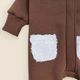 Комбинезон деми с капюшоном Teddy рост 98 см (3 года) Malena Коричневый с белым - изображение 3