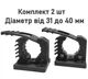 Кріплення Super Fix NSR2557 31-40 мм 2шт(пара). Гумовий хомут на MOLLE панель для лопат сокир інструменту - зображення 1