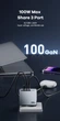 Швидкий зарядний пристрій ASOMETECH 100W GaN PPS PD+QC4.0 LED-дисплей 3-ports Multi USB (USB + 2 Type-C) для ноутбука планшета смартфона та ін. - зображення 2