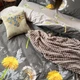 Постельное белье хлопковое Одуванчик Евро Простынь на резинке 180x200х20 Бязь Серое 50 х 70 - изображение 2