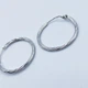 Сережки-кольца серебряные с алмазной гранью d=25мм 2,1 г - изображение 4