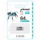 Флеш память флешка Wibrand Ant 64GB USB 3.2 Gen1 Silver (WI3.2/AN64M4S) - изображение 2