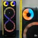 Беспроводная караоке колонка с двумя микрофонами, пультом и RGB-подсветкой ZQS8238 Черный - изображение 9